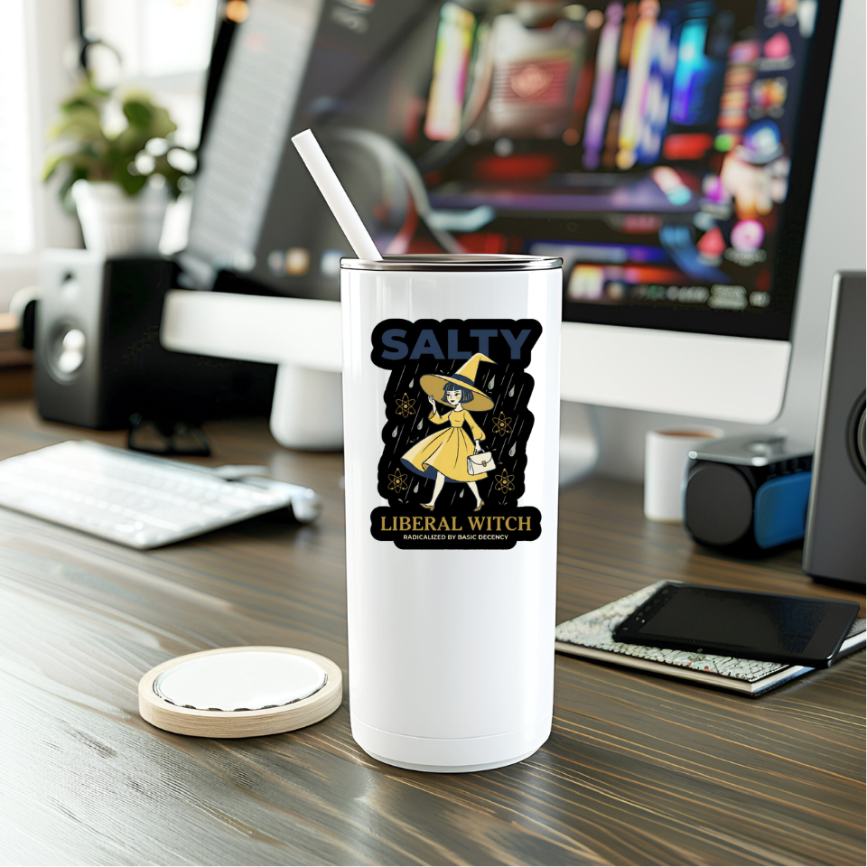 Funny Salty Liberal Witch Vinyl Sticker