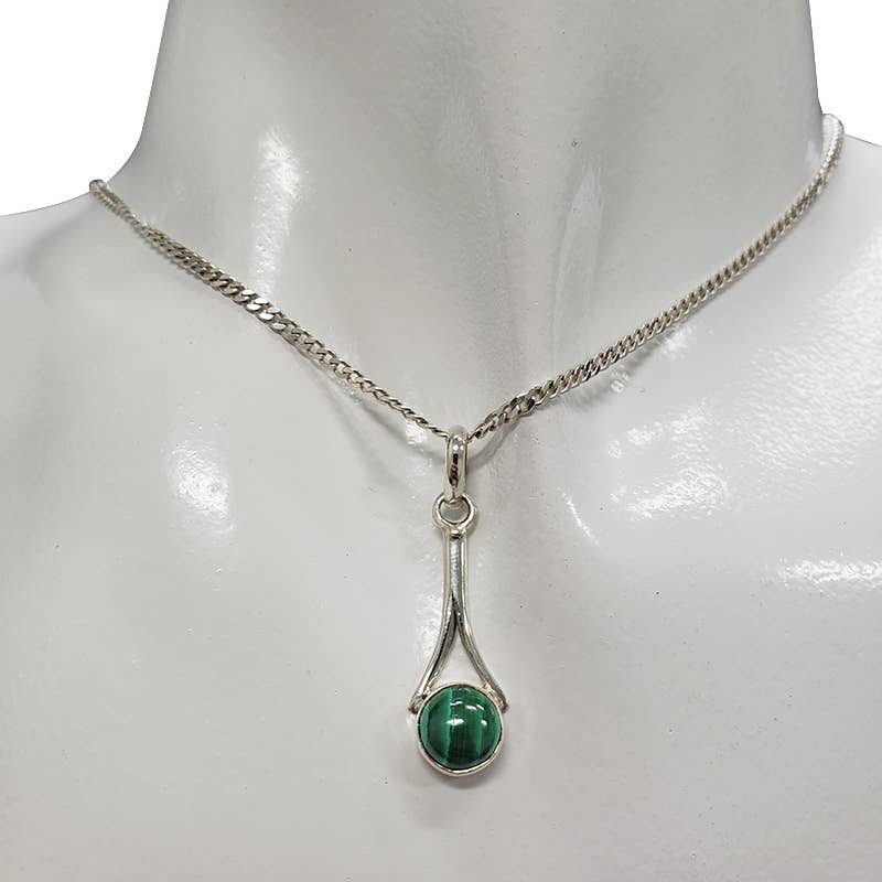 Malachite Sterling Silver Pendant