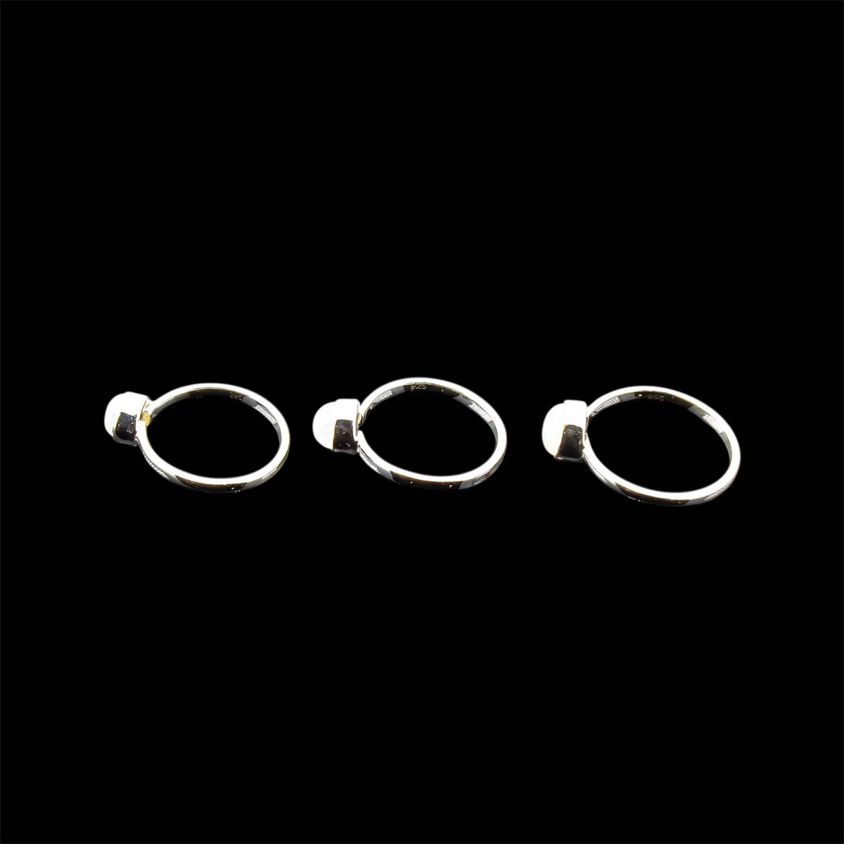 Rainbow Moonstone Ring Sterling Silver 925