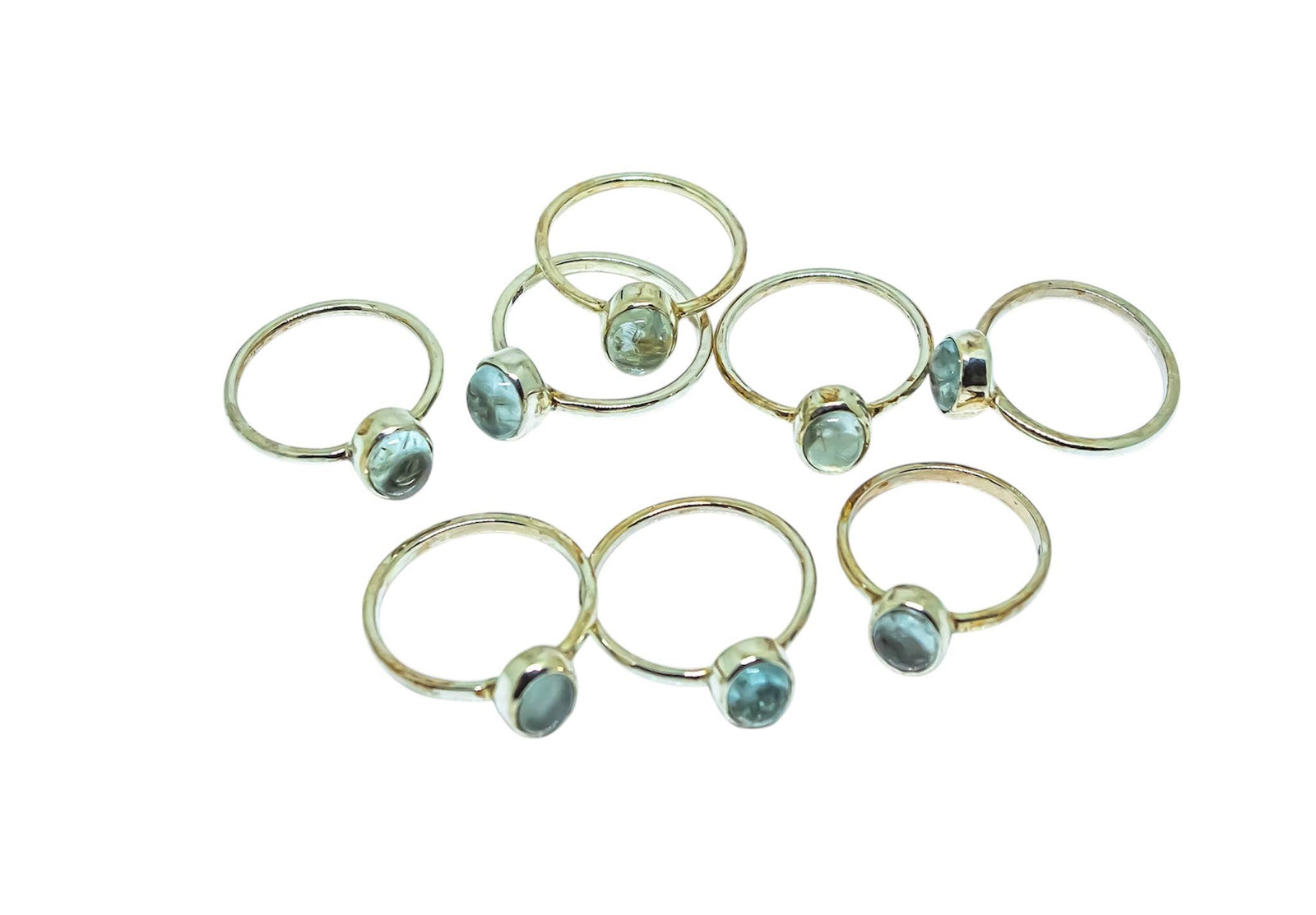 Aquamarine Gemstone Ring Sterling Silver