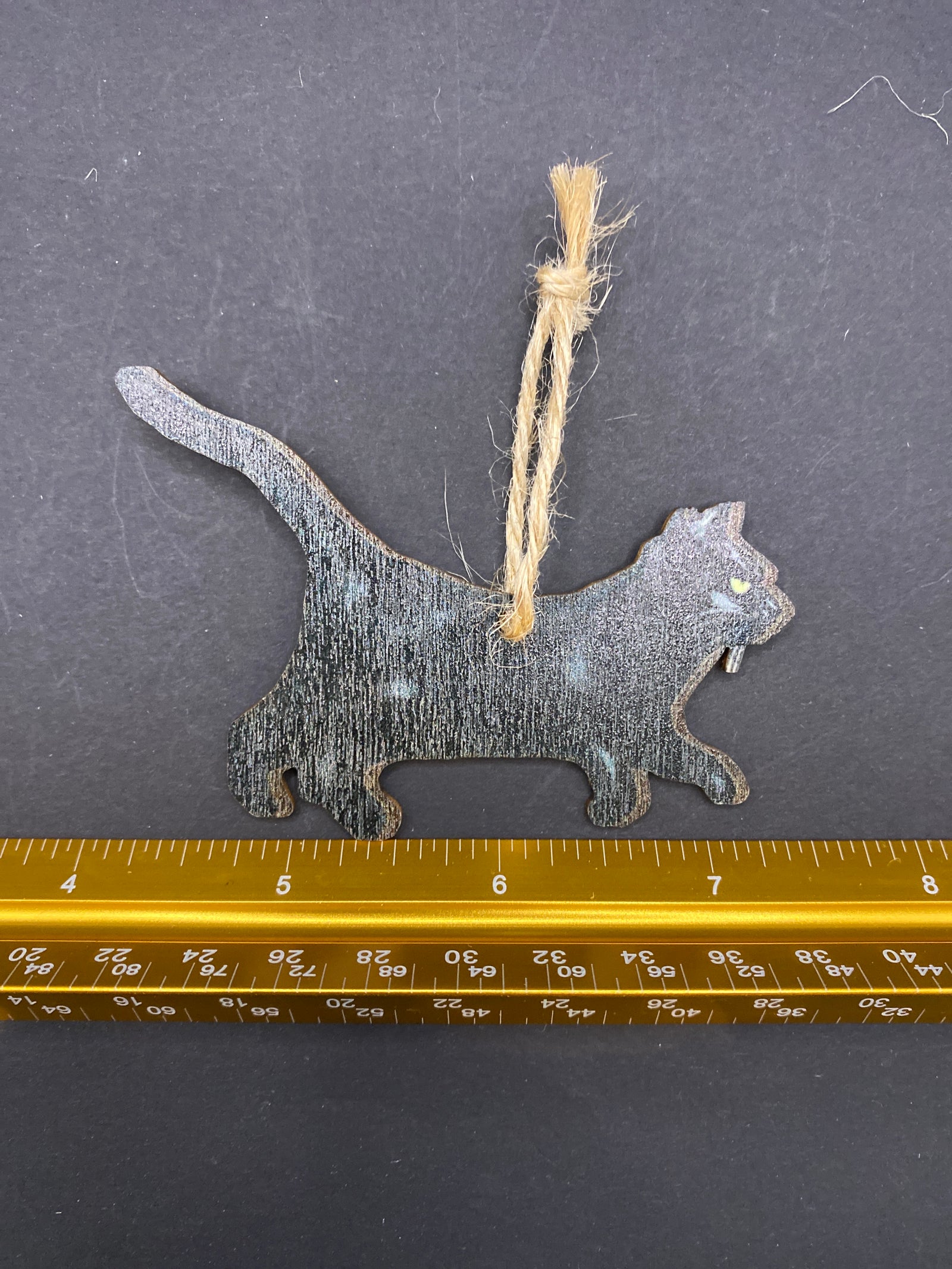 Black Cat Wooden Ornament