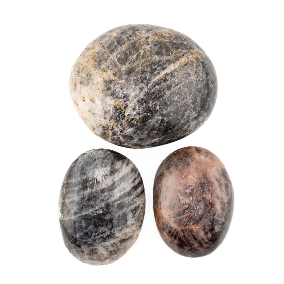 Black Moonstone Palm Stone