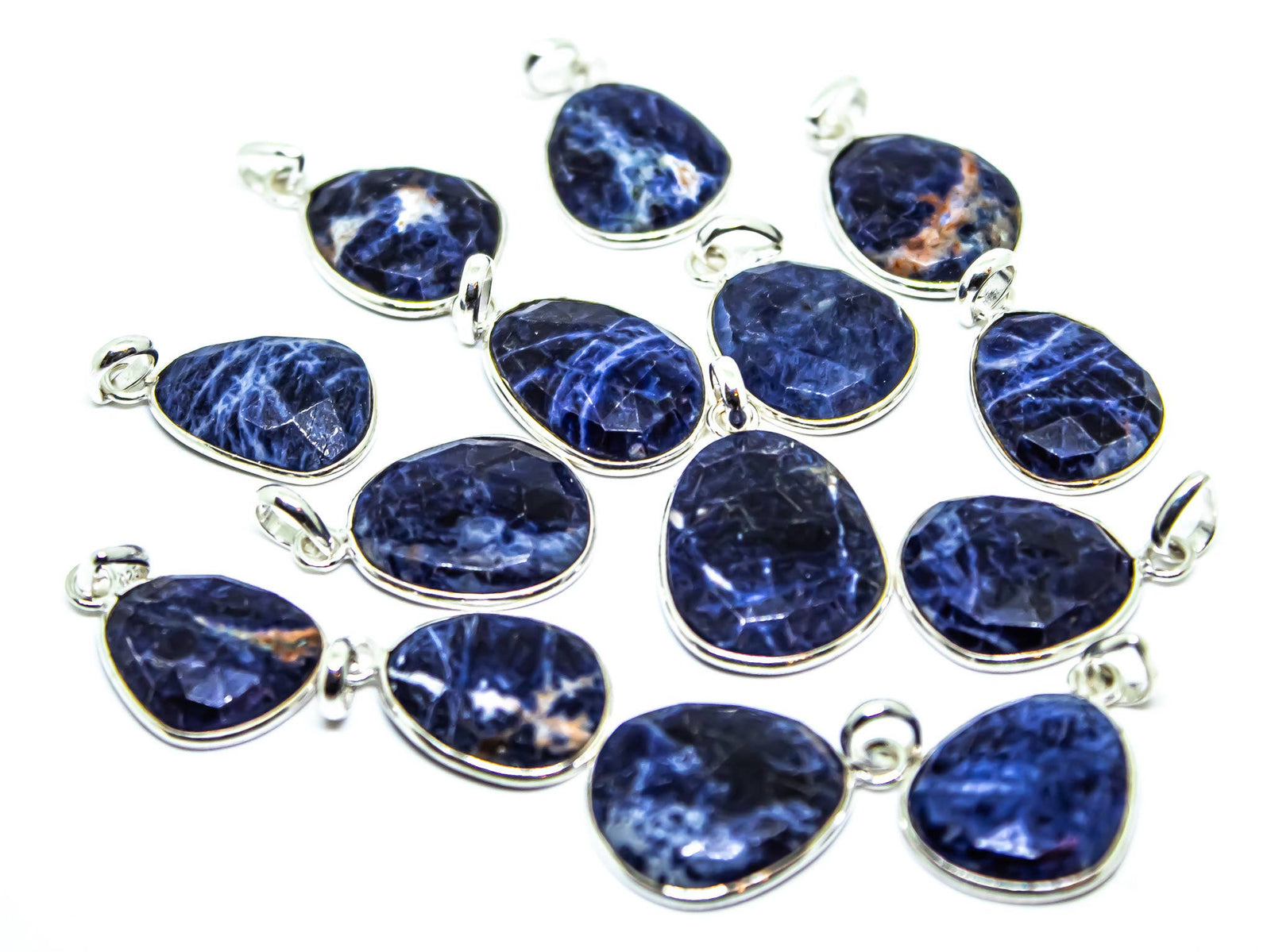 Sodalite Gemstone Sterling Silver Pendant