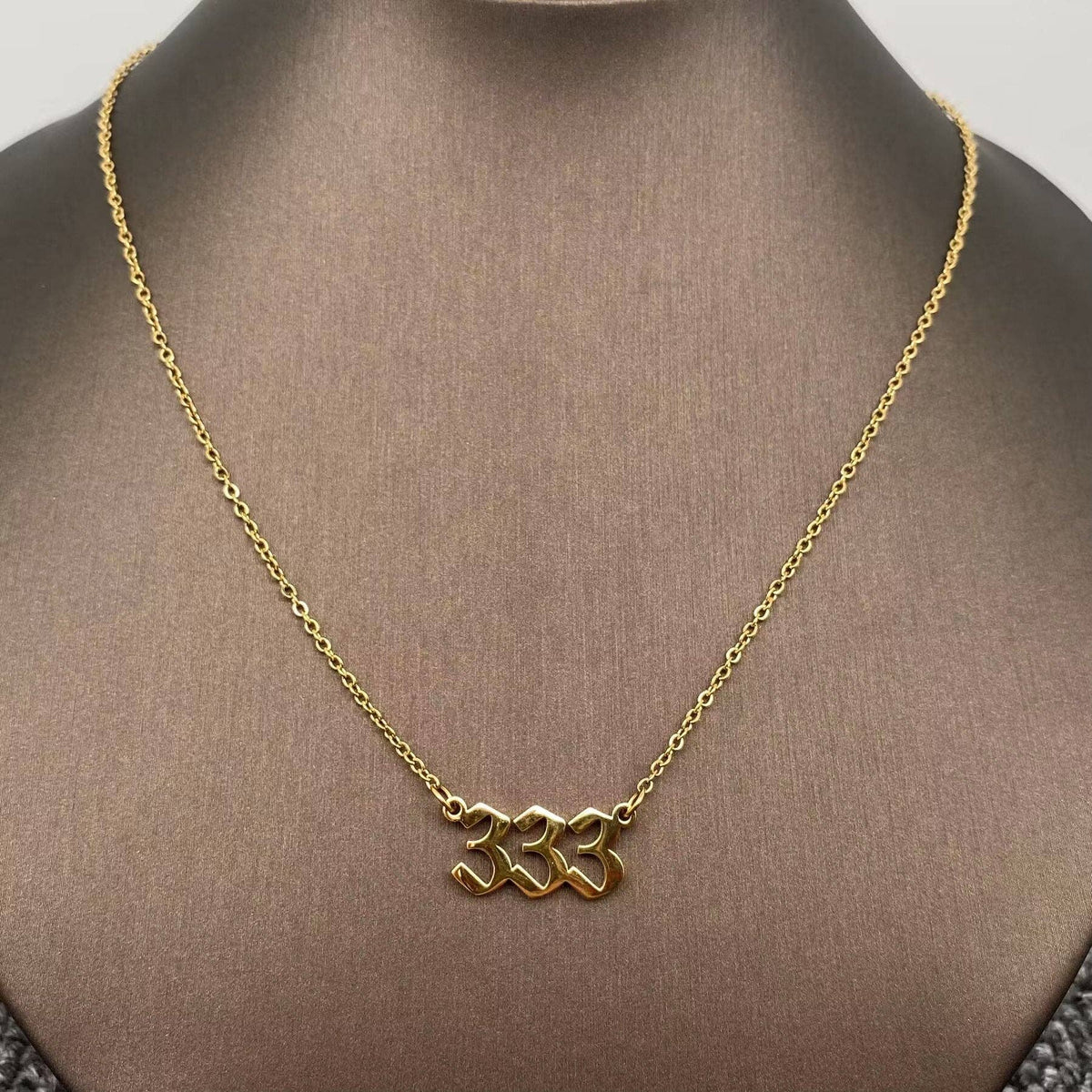 Angel Numbers 18K Gold Plated Stainless Steel Necklace