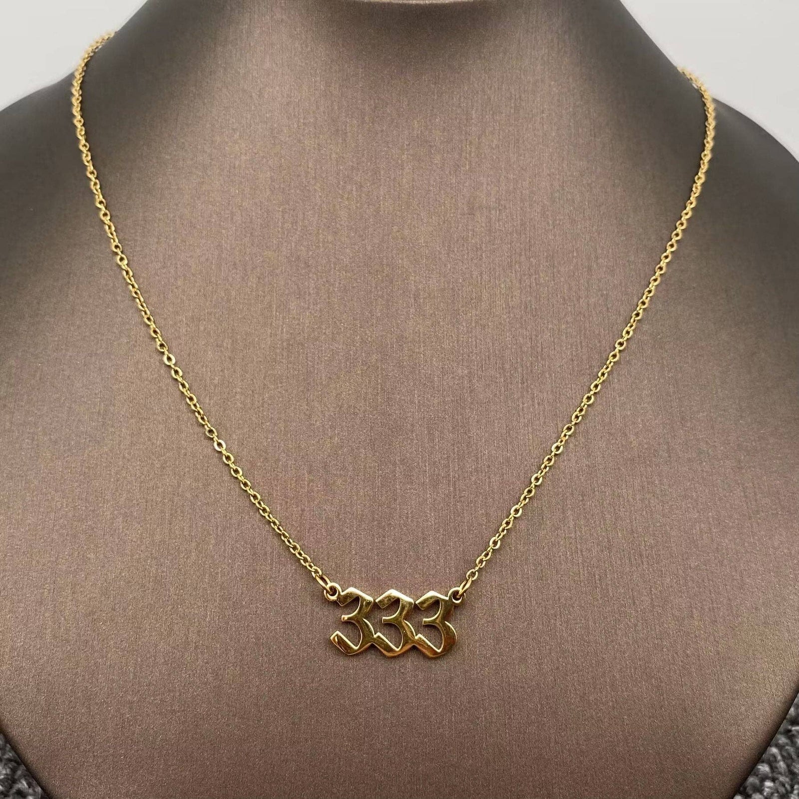 Angel Numbers 18K Gold Plated Stainless Steel Necklace