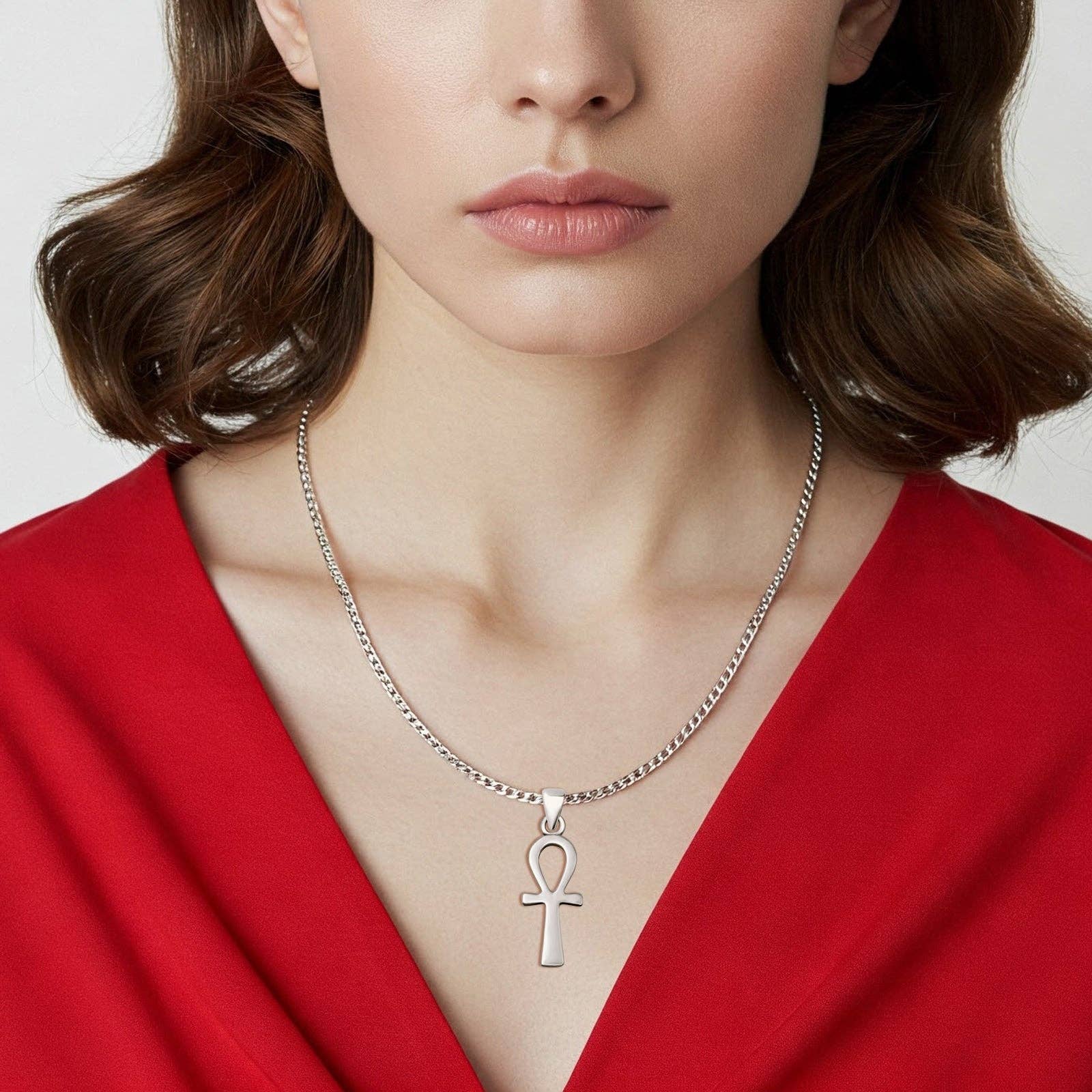 Ankh Pendant Oxidized