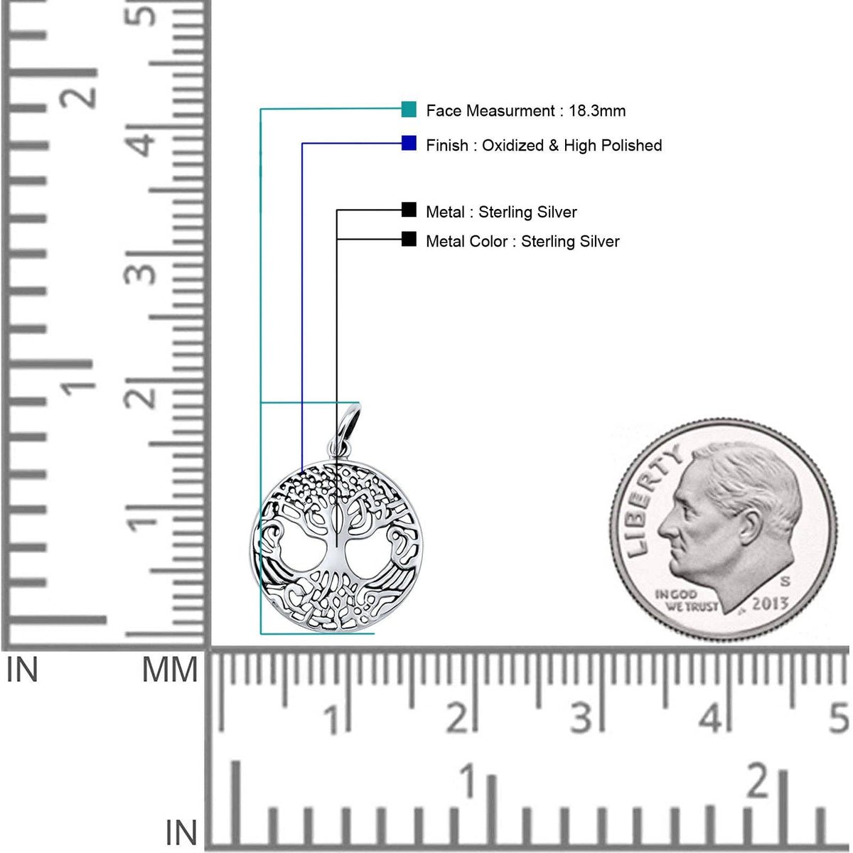 Tree Of Life Pendant Oxidized