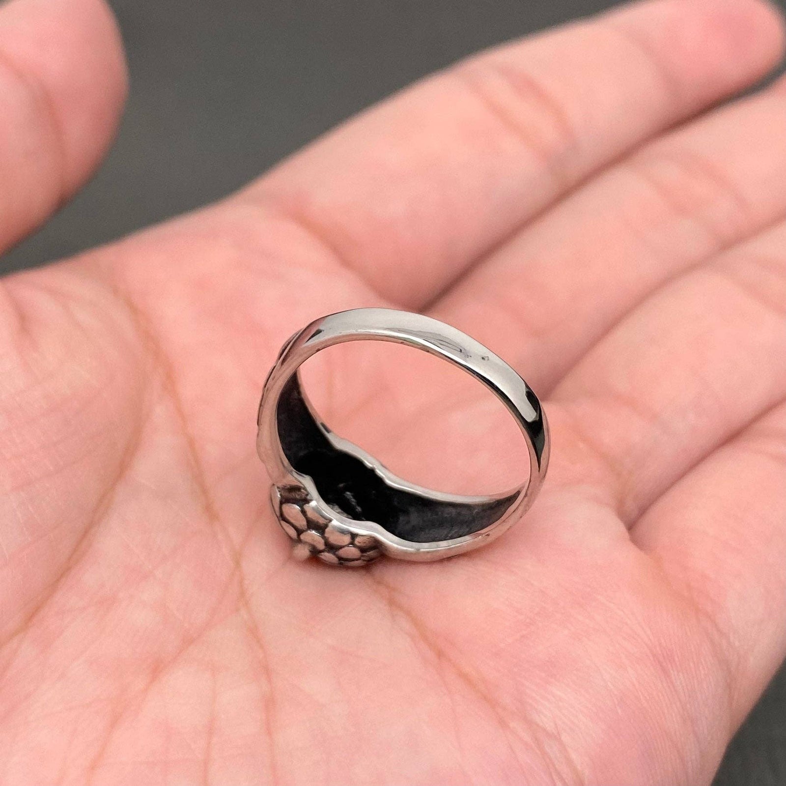 Stainless Steel Owl Ring