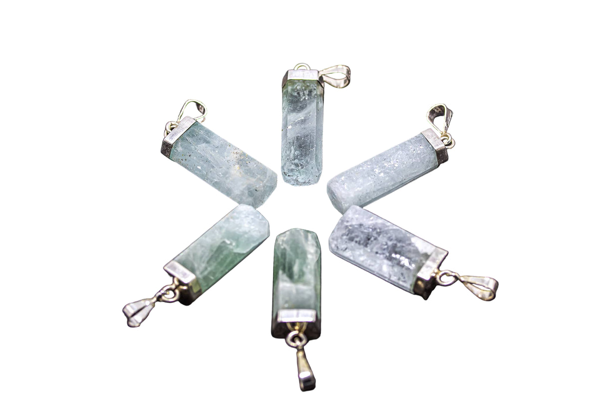 Aquamarine Pendant sterling silver 925