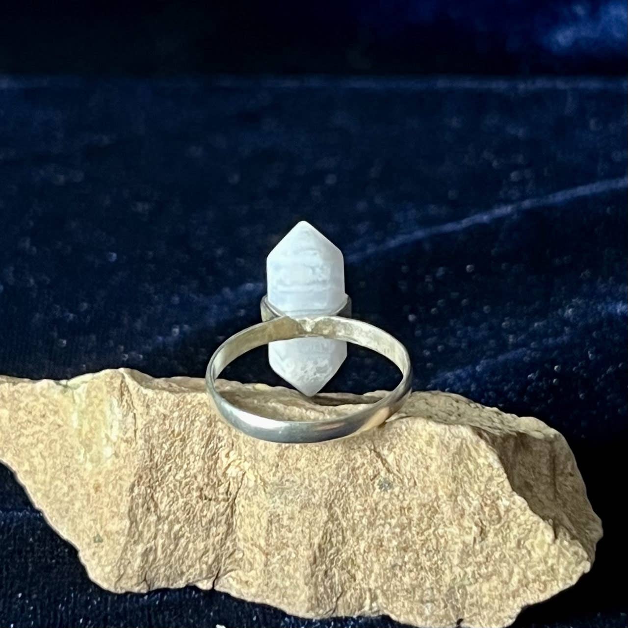 Blue Lace Pencil Ring