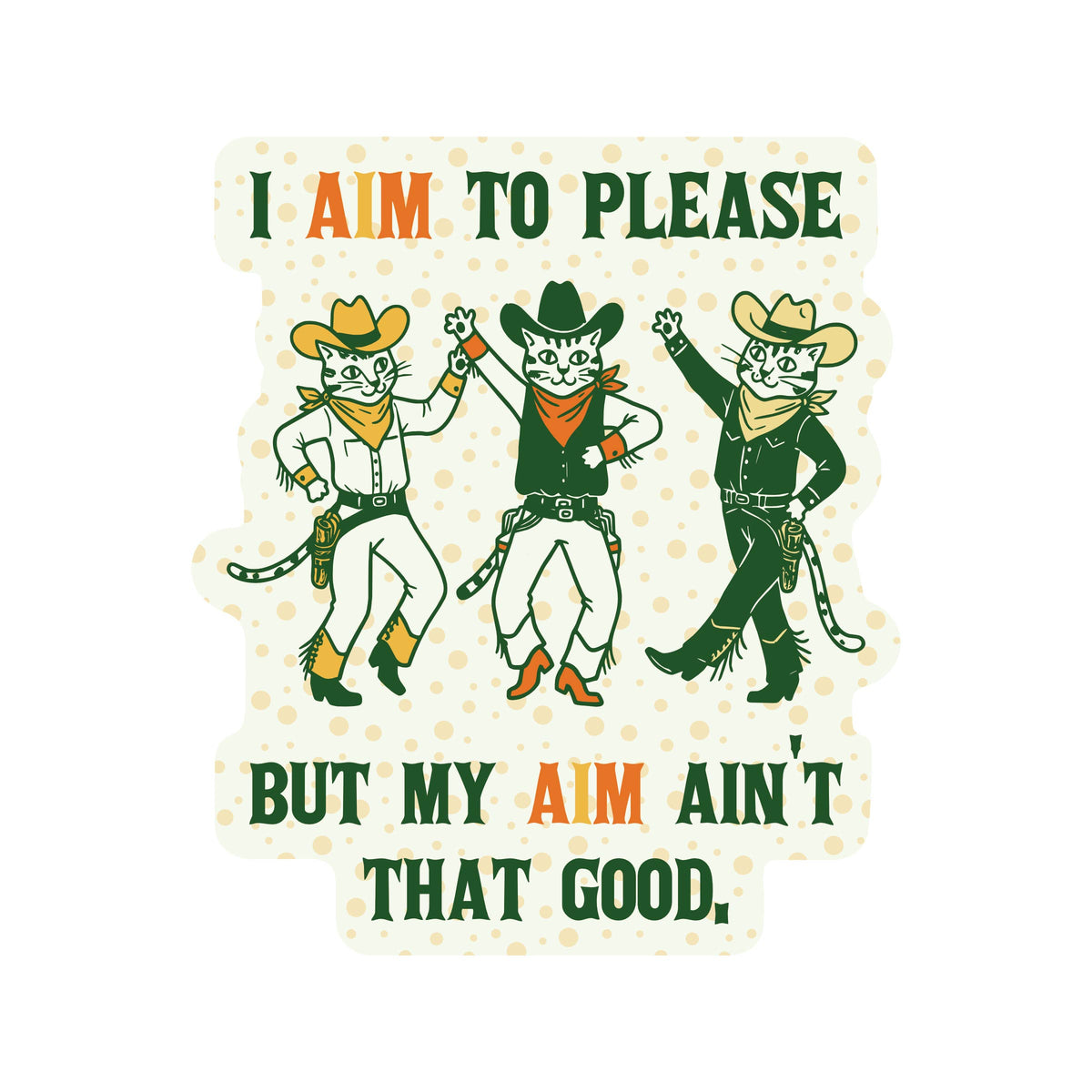 Cowboy Kitties High Quality Vinyl Sticker