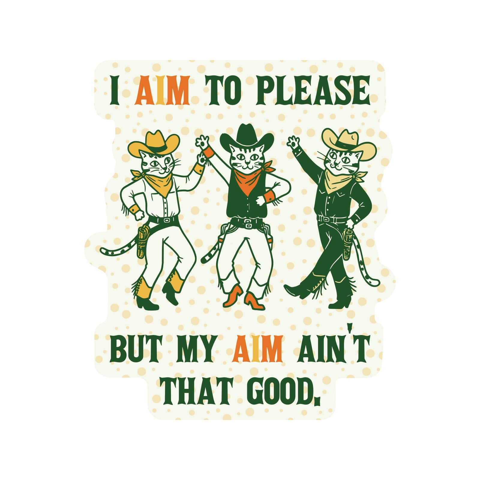 Cowboy Kitties High Quality Vinyl Sticker