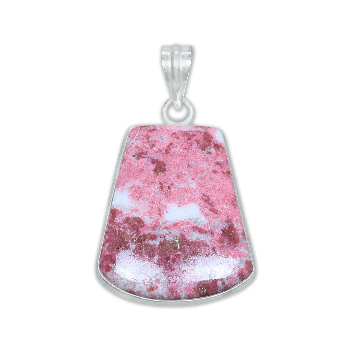 Thulite Silver-Plated Pendant