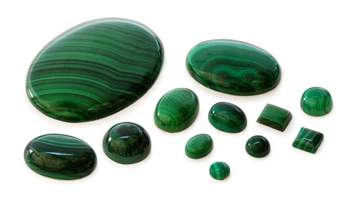 Malachite Cabochons (One Randomly Selected)