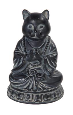 Meditating Cat Statue