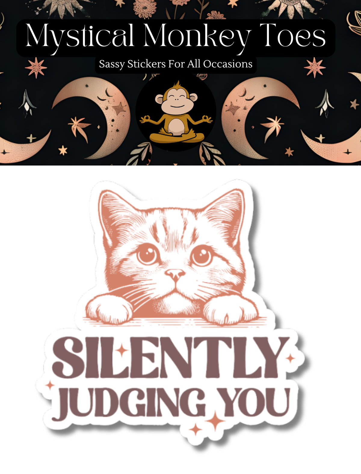 Funny Silently Judging You Vinyl Sticker