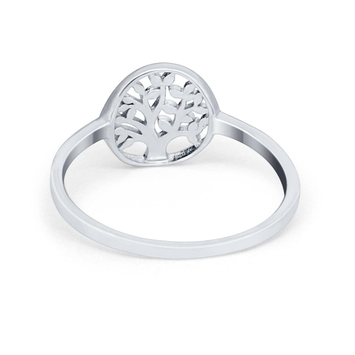 Petite Dainty Tree of Life Ring Band