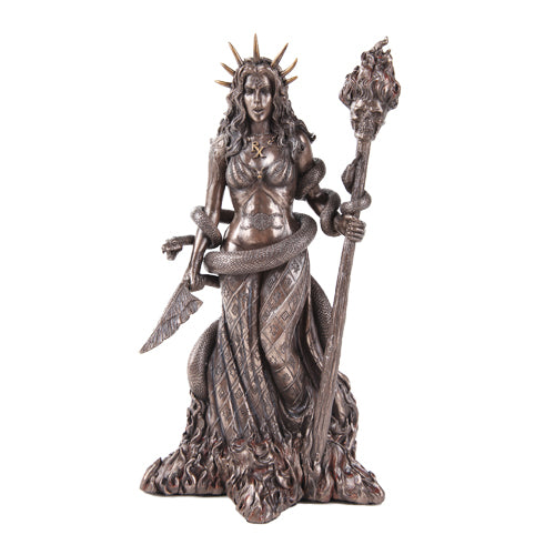 Hecate Serpent  Bronze Statue