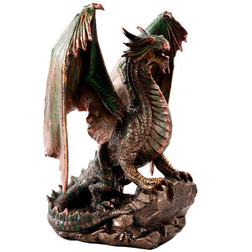 Bronze &amp; Green Dragon Statue