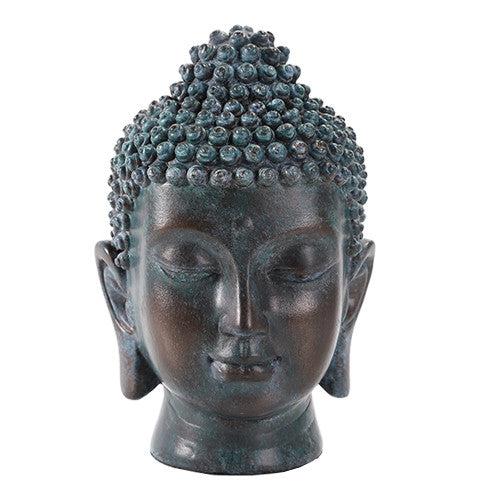 Blue Buddha Head Statue