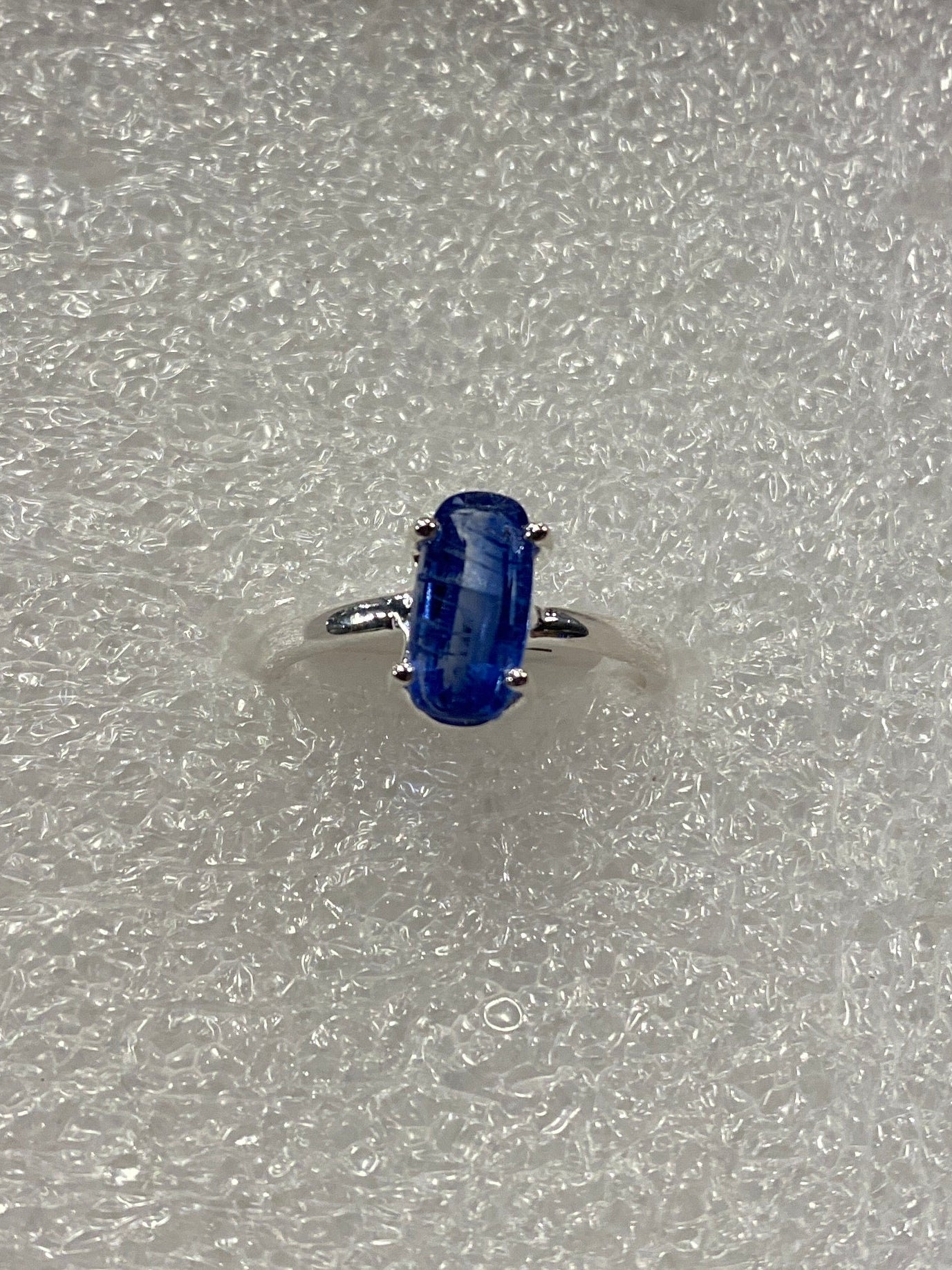 Gem-Cut Kyanite Sterling Silver Ring