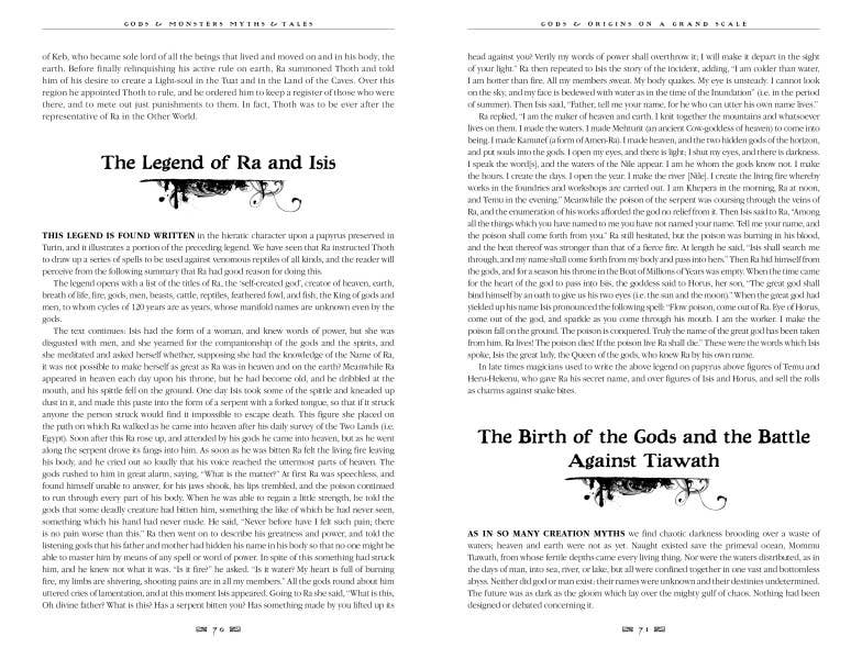 Gods & Monsters, Myths & Tales