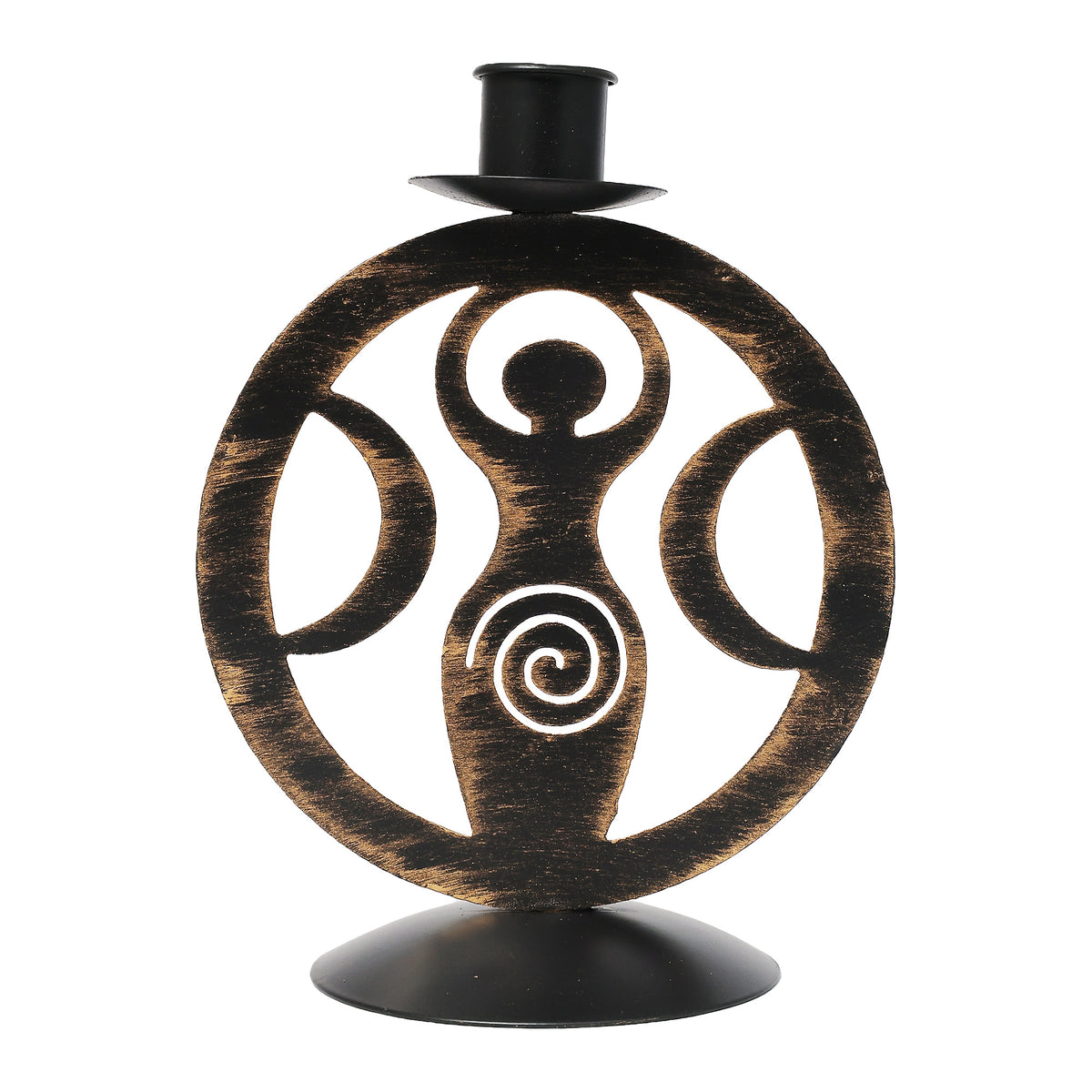 Metal Goddess Candle Holder