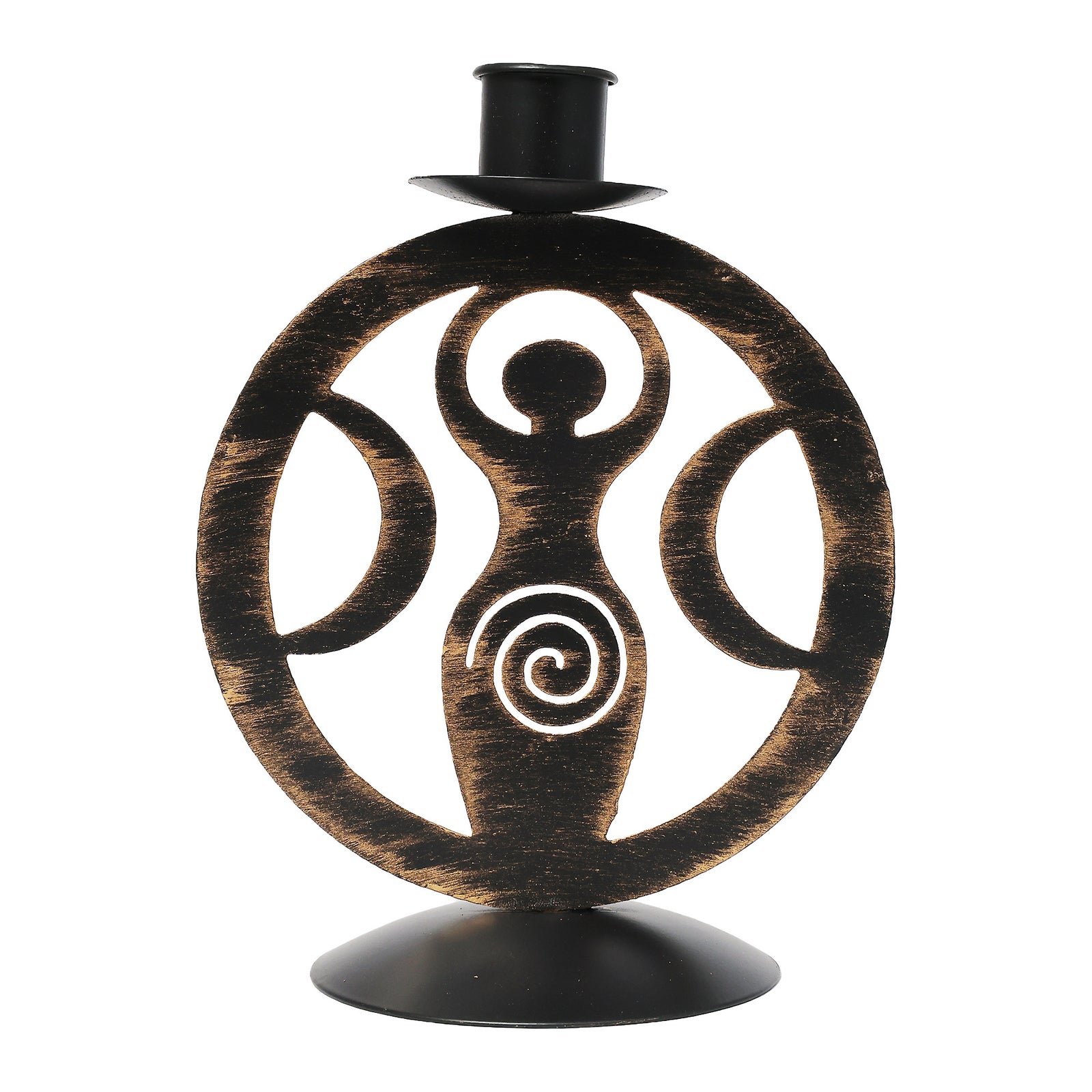 Metal Goddess Candle Holder