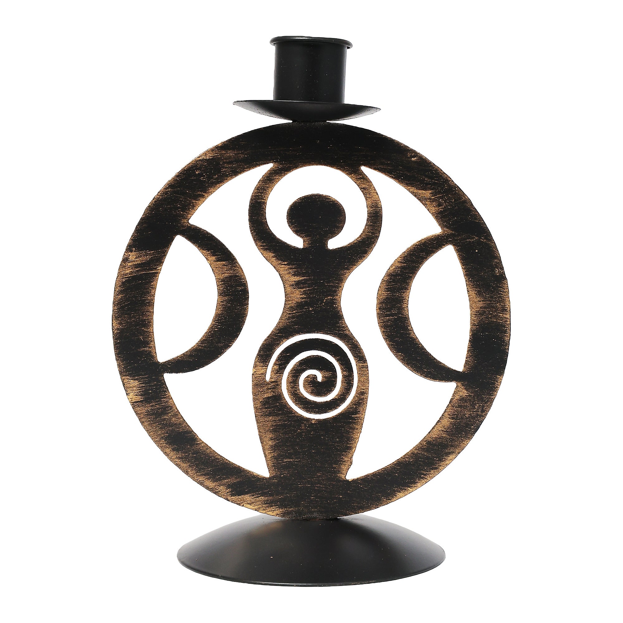 Metal Goddess Candle Holder