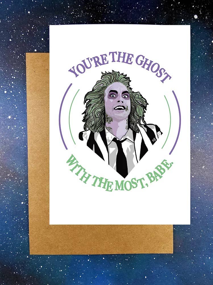 The Ghost With Most Beetlejuice Friendship Card