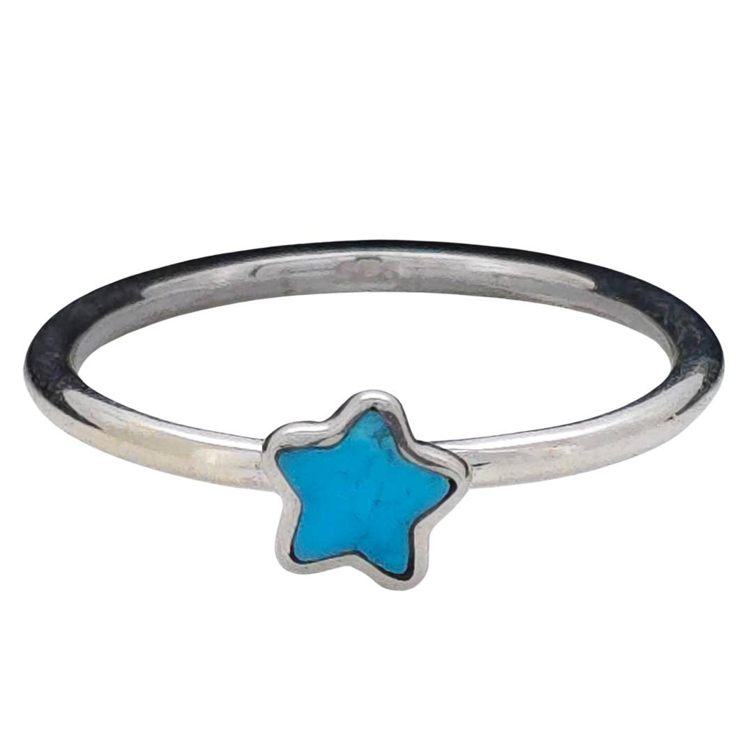 Turquoise Sterling Silver Star Ring