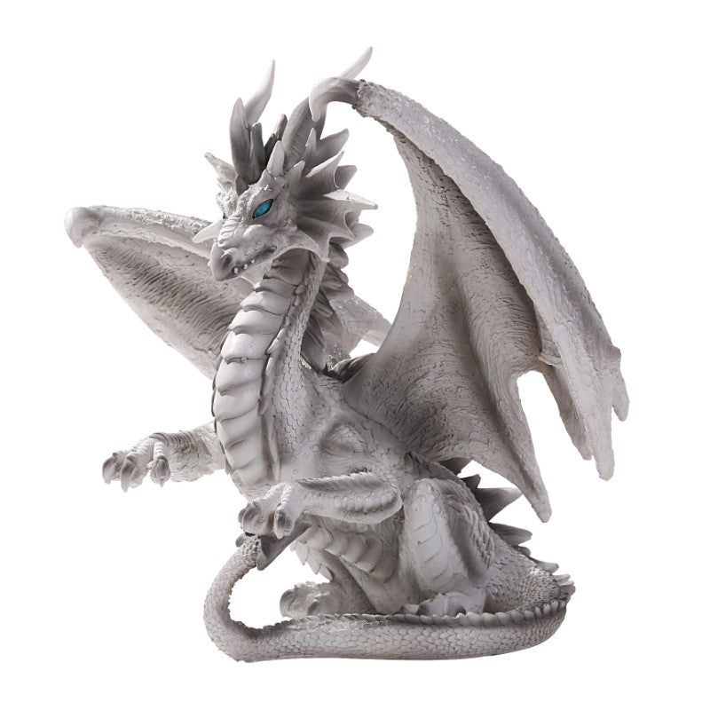White Checkmate Dragon Statue