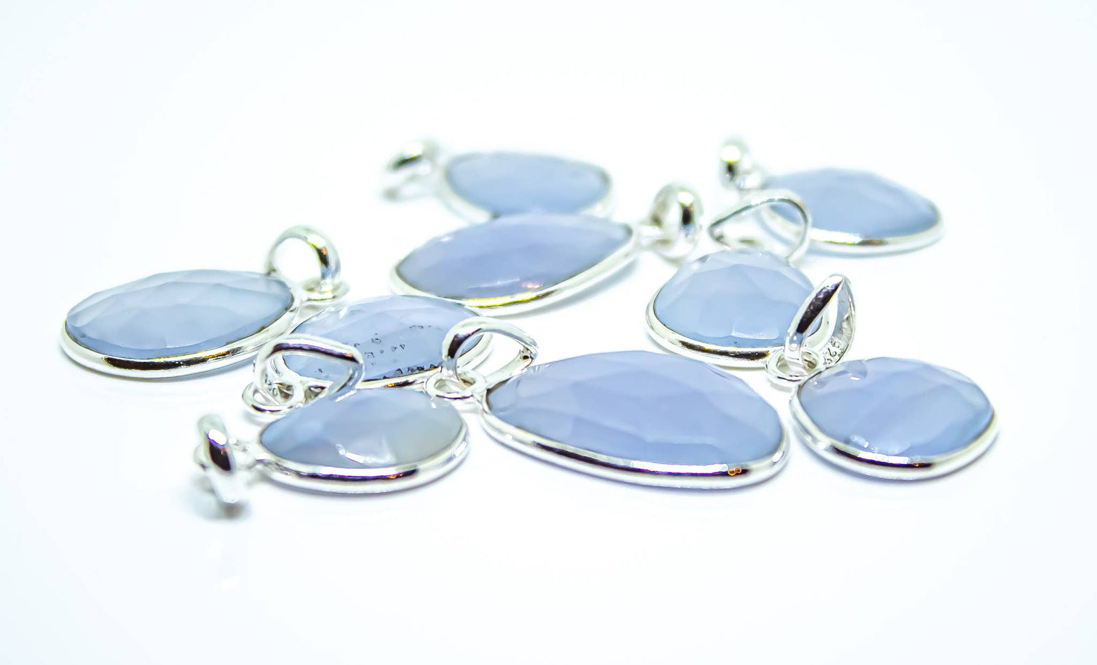Chalcedony Gemstone Sterling Silver Pendant