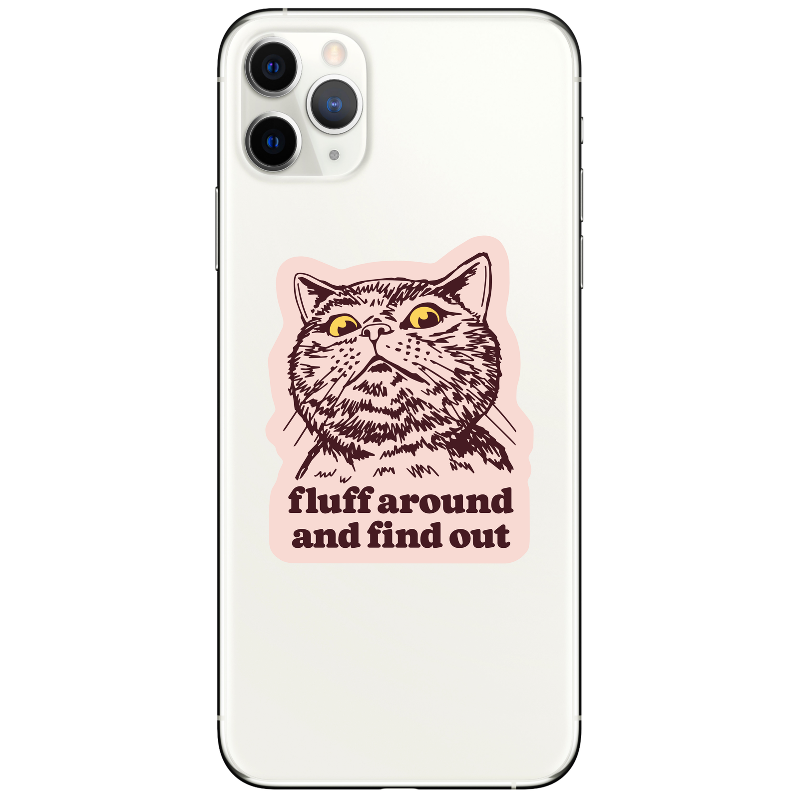 Fluff Around & Find Out Cat High Quality Vinyl Sticker