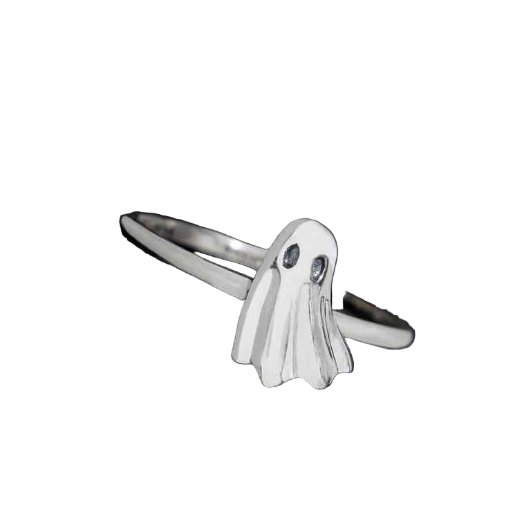 Sterling Silver 3D Ghost Ring