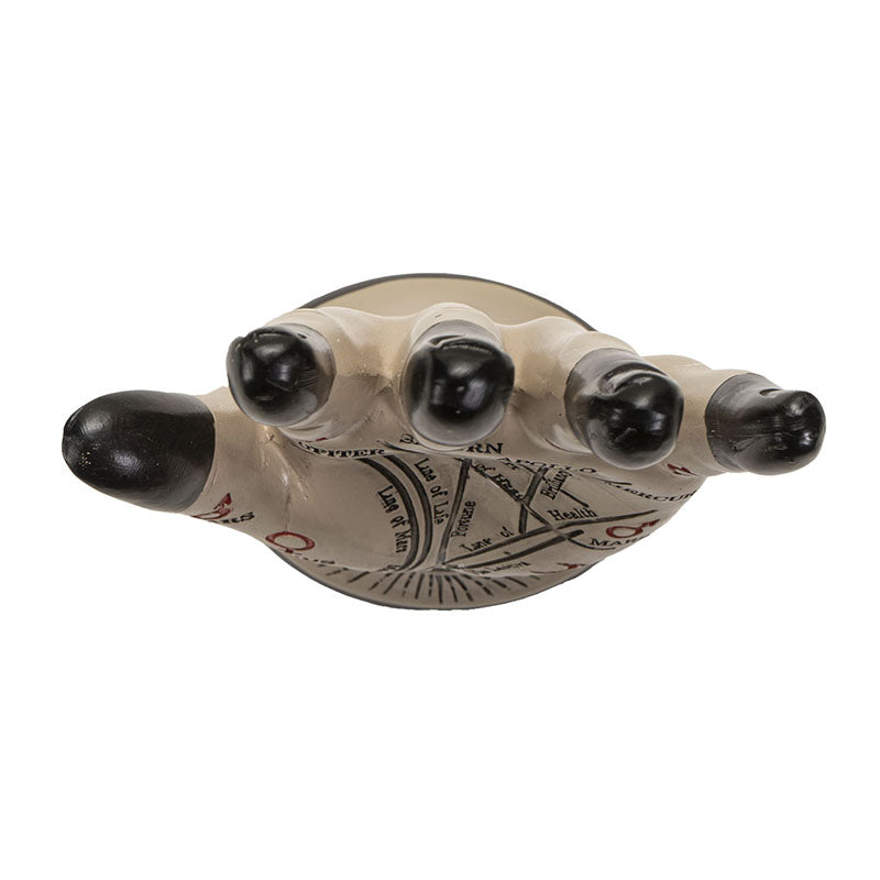 Palmistry Hand with Black Fingertips Statue