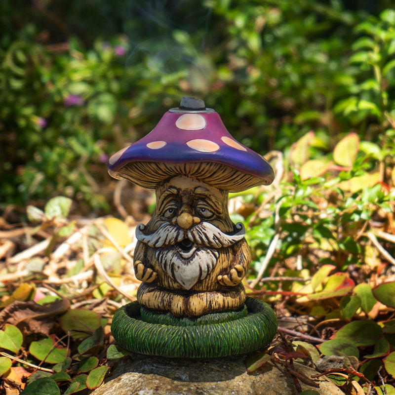 Mushroom Man Backflow Cone Incense Burner