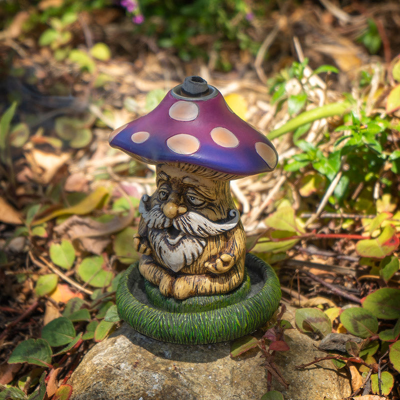 Mushroom Man Backflow Cone Incense Burner