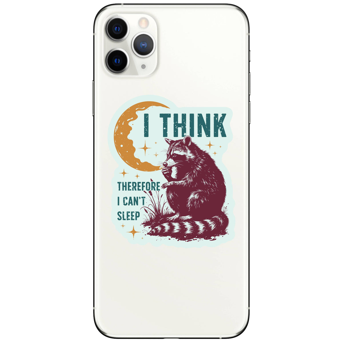 Raccoon Mental Health/Anxiety  Humor High Quality Vinyl Sticker
