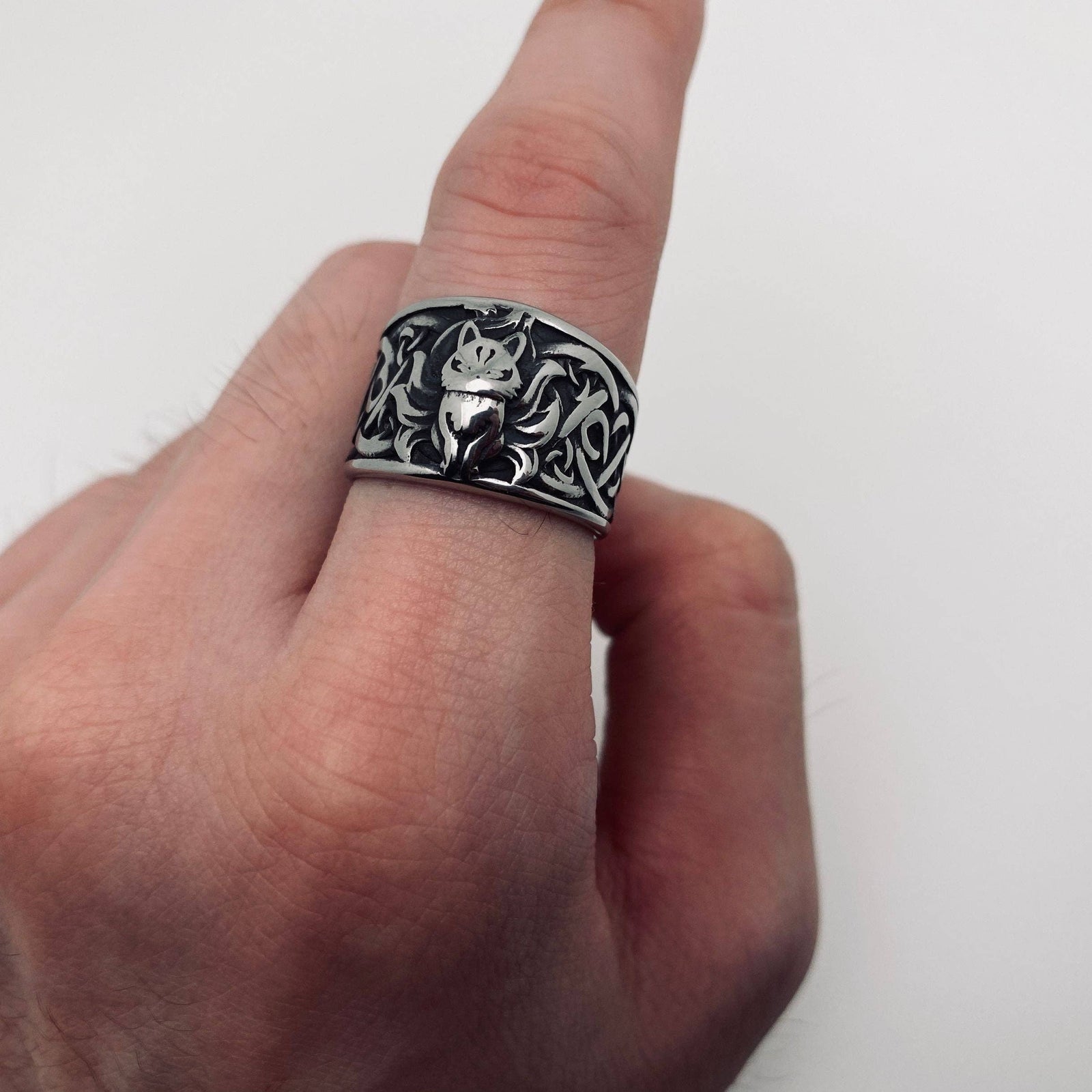 Warrior Fox Stainless Steel Ring
