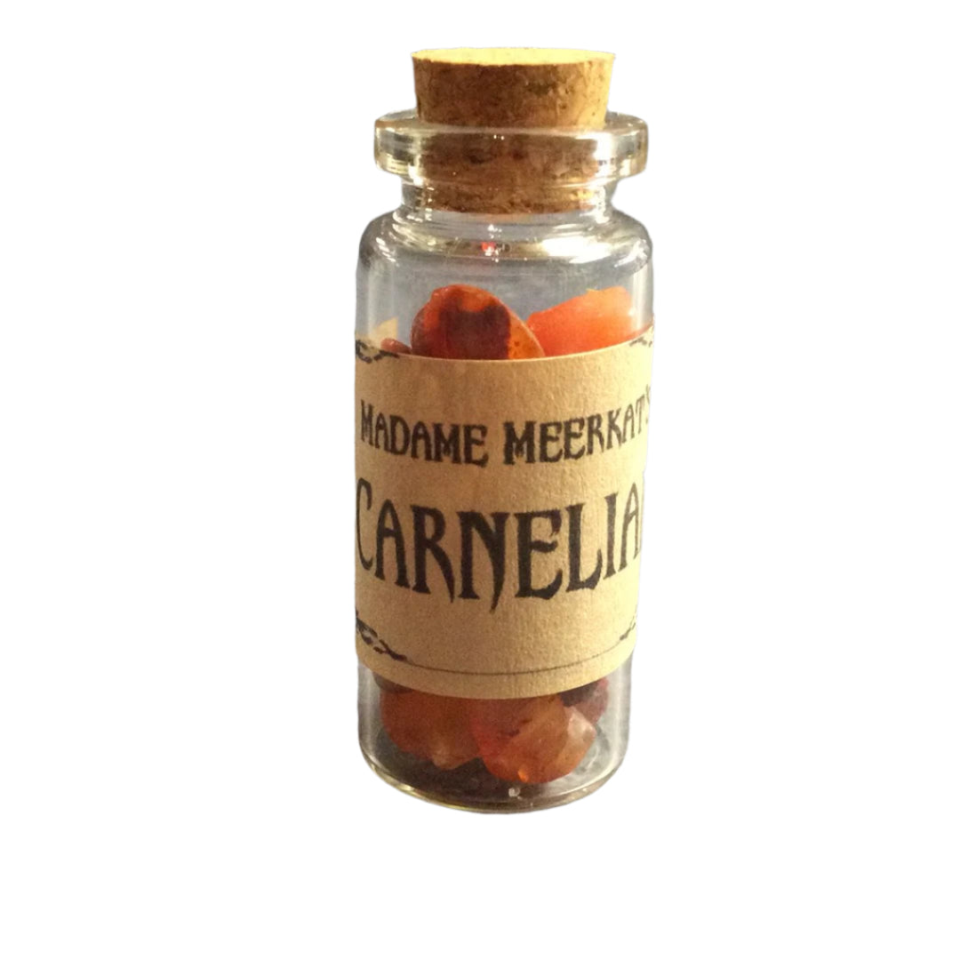 Carnelian Crystal Chips in Bottle
