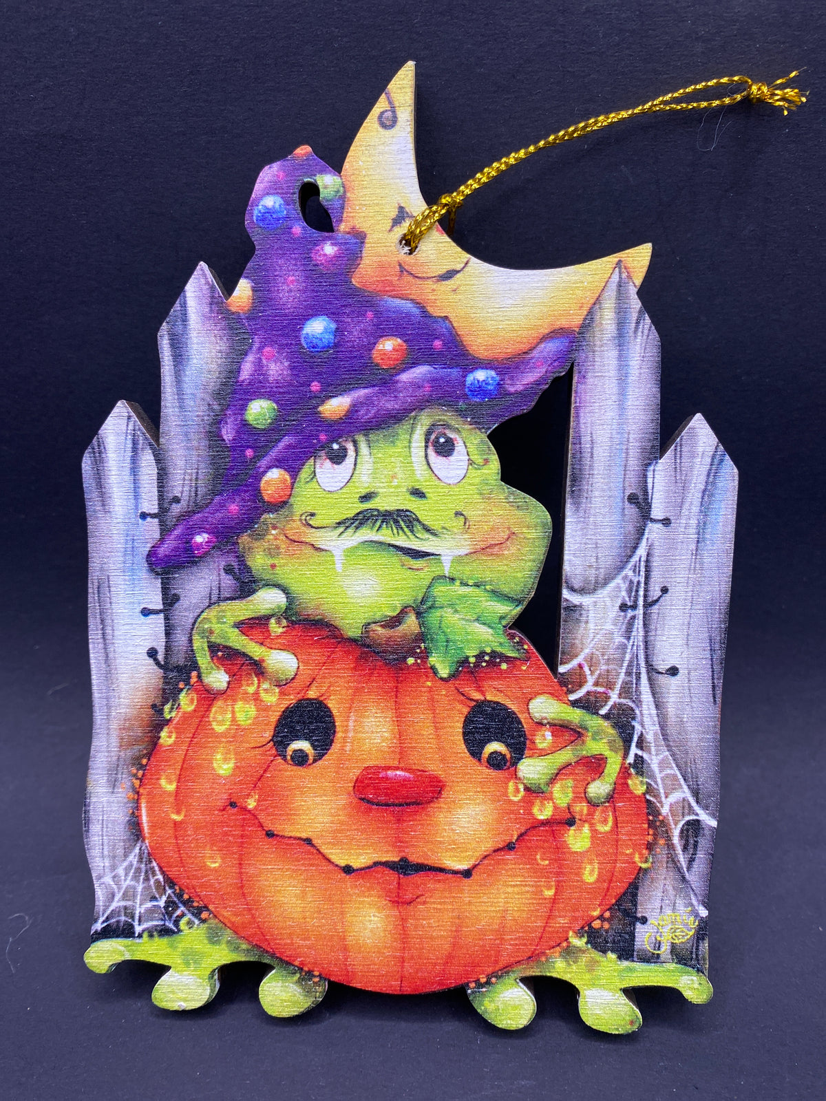 Wooden Halloween Ornament Large