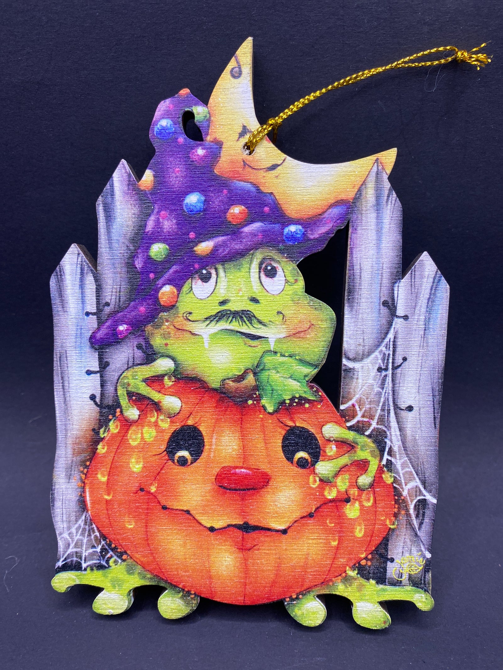 Wooden Halloween Ornament Large