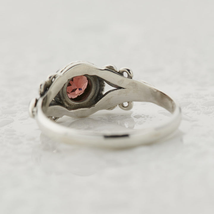 Garnet Eden Sterling Silver Ring