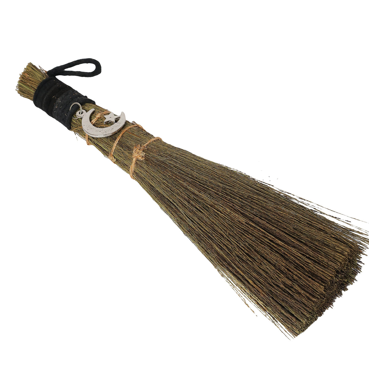 Ritual Altar Broom Crescent Moon & Star 8"(Besom)