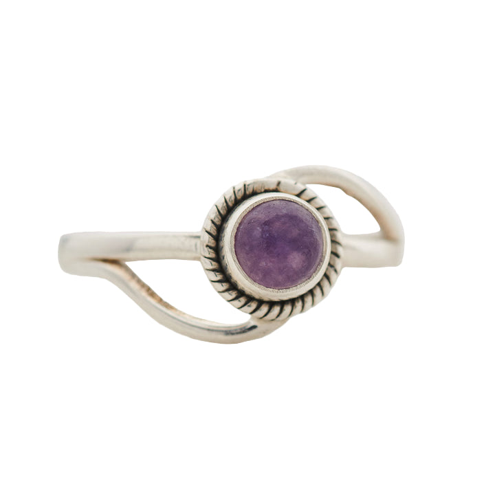 Lepidolite Infinity Sterling Silver Ring