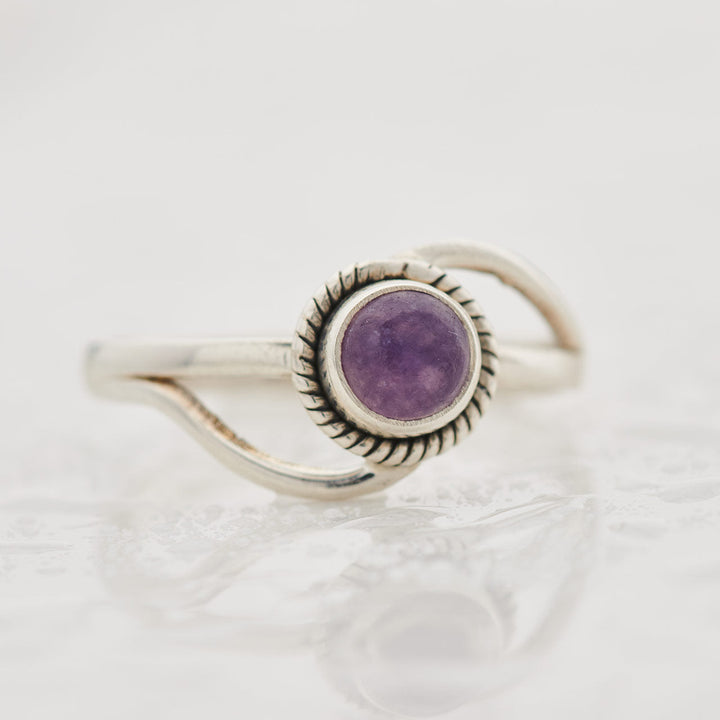 Lepidolite Infinity Sterling Silver Ring