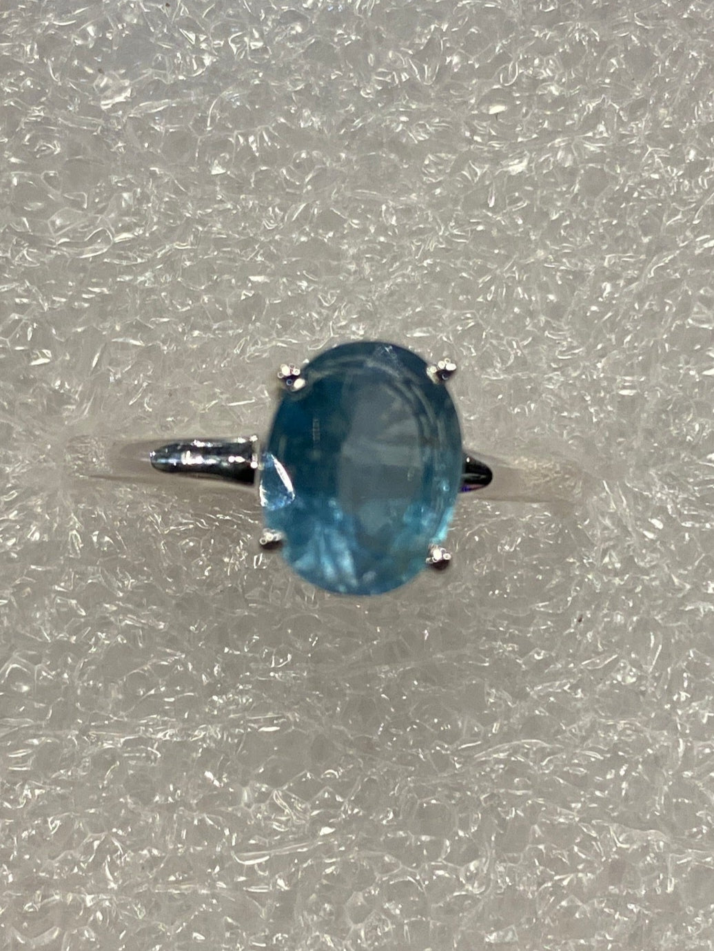 Gem-Cut Kyanite Sterling Silver Ring