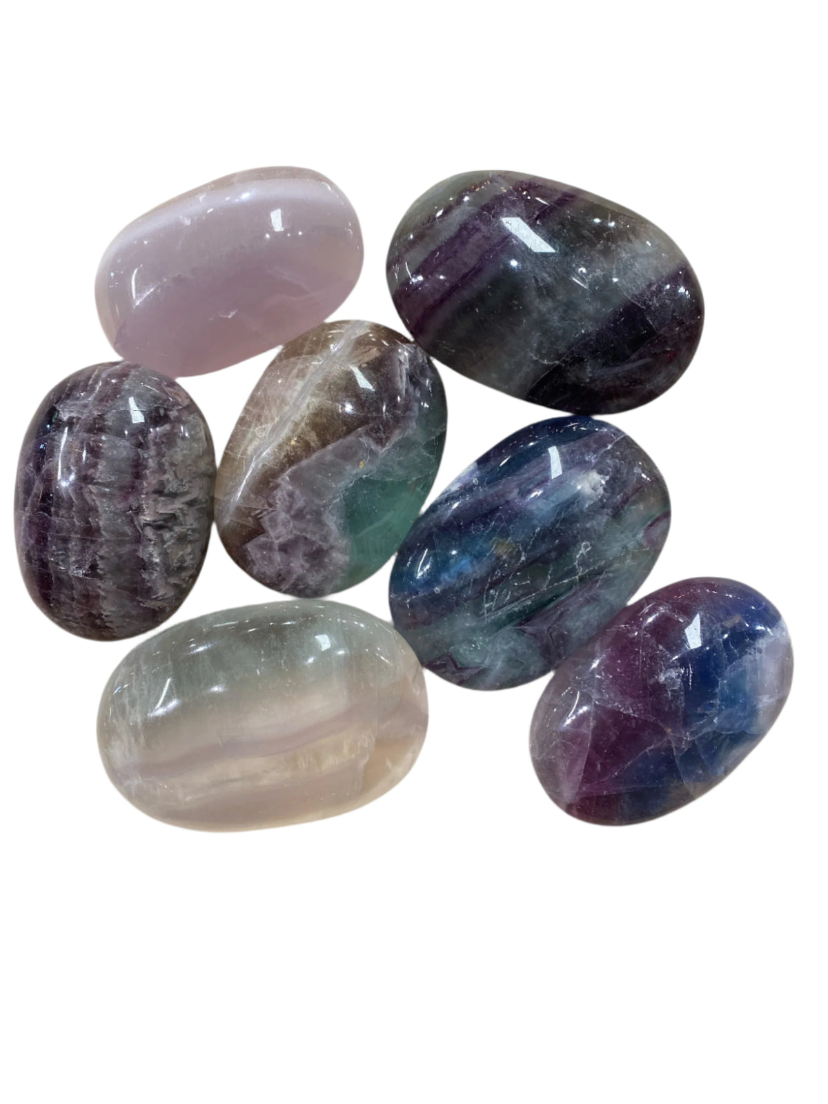 Rainbow Fluorite Palm Stone