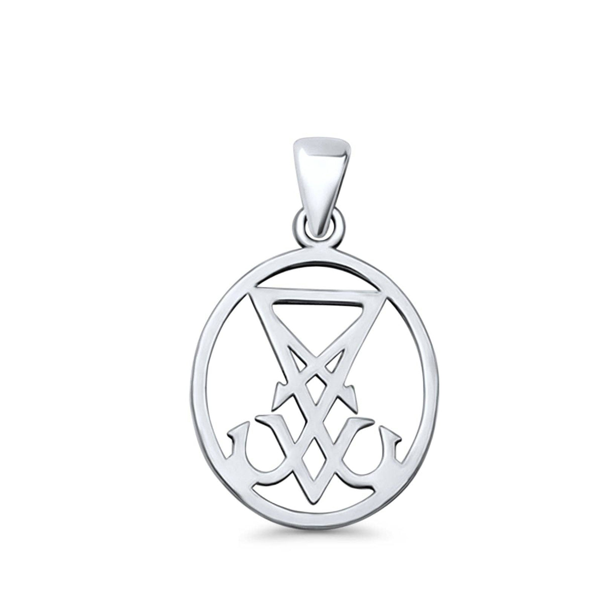 Lucifer Sigil Pendant Oxidized
